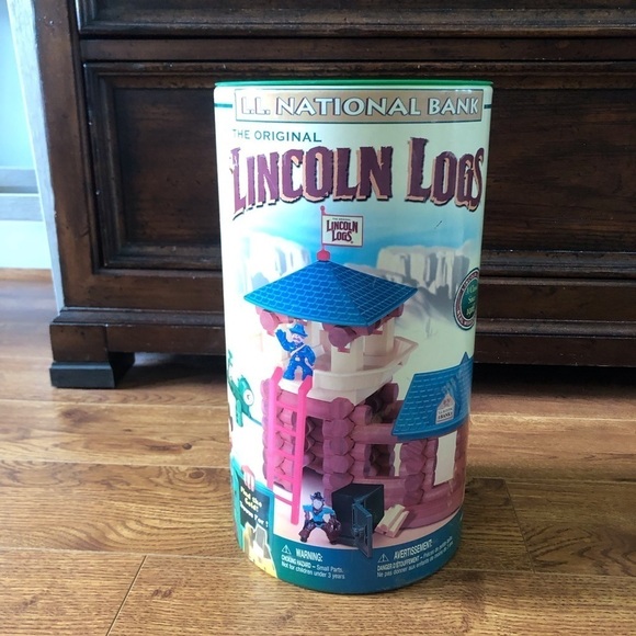 Vintage Lincoln Logs: L. L. National Bank New Set - Picture 1 of 11
